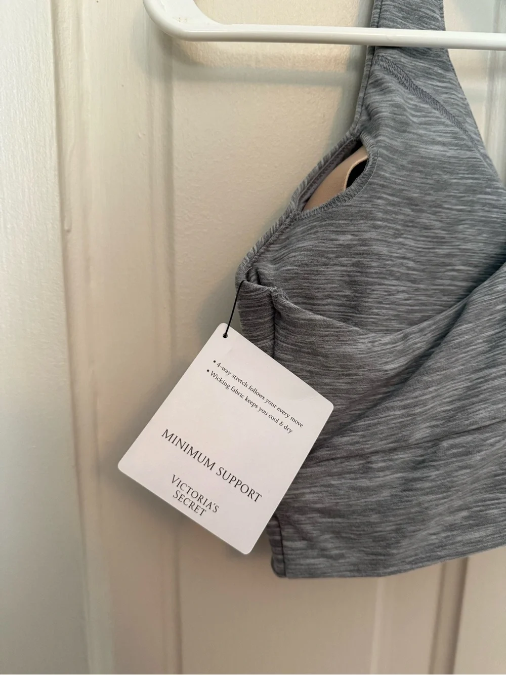 Victoria's Secret Heather Gray Twist-Front Racerback Sports Bra
